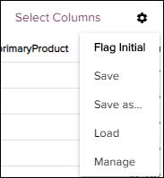 Forecast Table Settings